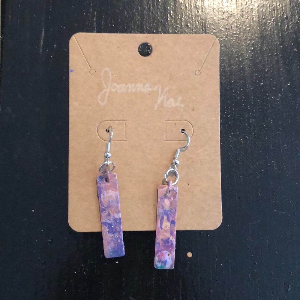 Handmade dip dye earrings (nickel free)
